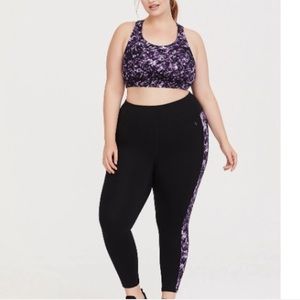 BLACK & PURPLE TIE-DYE LEGGING